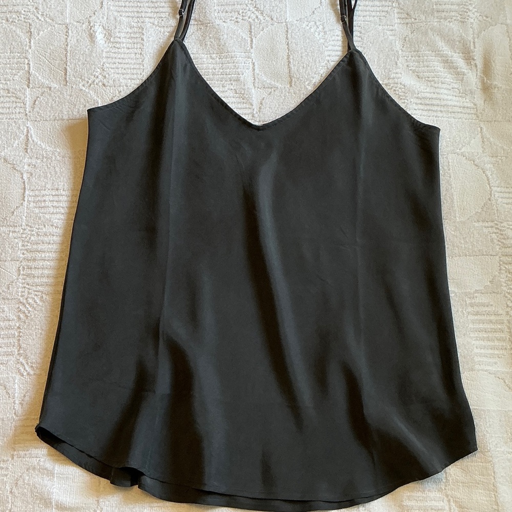 Garnet Hill Washable-Silk V-Neck Camisole